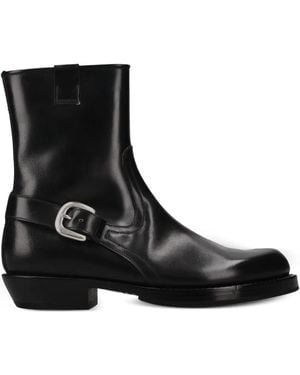 Premiata Zip Buckle Boots - Black