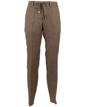 Berwich Drawstring Tapered Pants - Gray