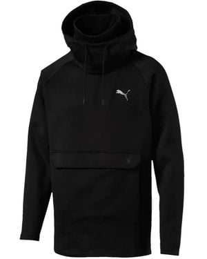 PUMA Bnd Tech Logo-Print Hoodie - Black