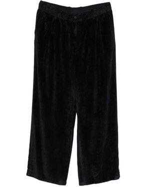 Giorgio Armani Pleated Corduroy Trousers - Black