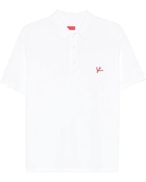 Isaia Polo Con Ricamo - Bianco
