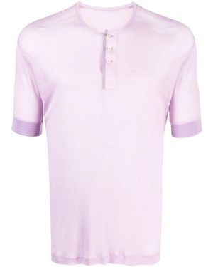 Maison Margiela Button-Fastening T-Shirt - Pink