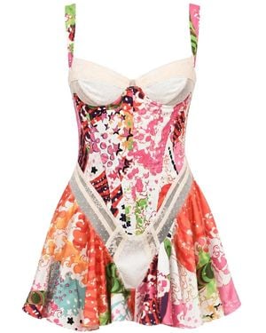 DSquared² Vestido Con Estampado Floral - Rojo