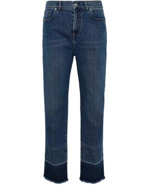 N°21 Vaqueros Con Dobladillo Deshilachado - Azul