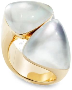 Vhernier Freccia Rock Crystal And Mother-Of-Pearl Ring - White