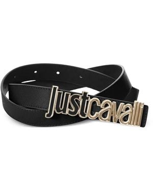 Just Cavalli ロゴバックル ベルト - ブラック
