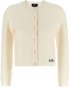 A.P.C. Mila Button-Up Cardigan - Natural