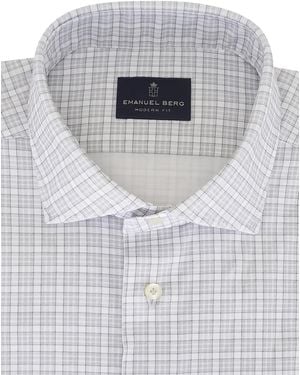 Emanuel Berg Check-Pattern Shirt - Grey