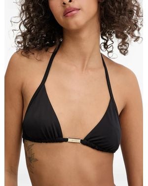 ARMANI EXCHANGE Bikini Con Placa Del Logo - Negro