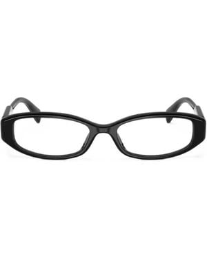 Miu Miu Gafas Con Placa Del Logo - Blanco