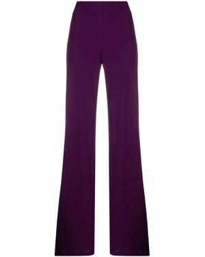 Alberta Ferretti Flared Stretch Pants - Purple