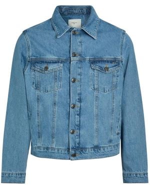 Percival Button-Up Denim Jacket - Blue