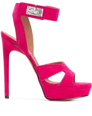 Givenchy Shark Suede Plateau Sandals - Pink