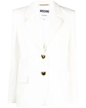 Moschino Heart Blazer - White