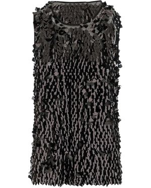 Niccolò Pasqualetti Top con lentejuelas - Negro