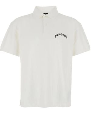 Palm Angels Logo Polo Shirt - White