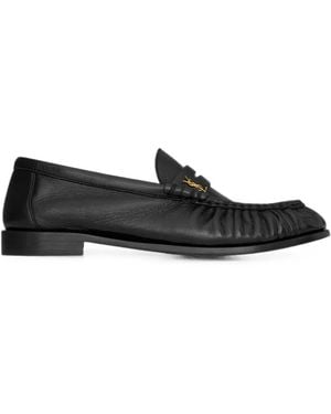 Saint Laurent Leather Loafers - Black