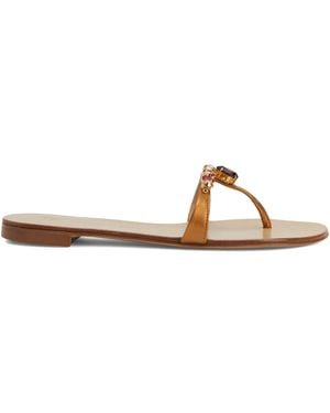 Giuseppe Zanotti Katisha Leather Sandals - Brown
