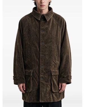 Yohji Yamamoto Einreihiger Mantel - Schwarz