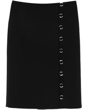 MEDEA Rings-Details Midi Skirt - Black