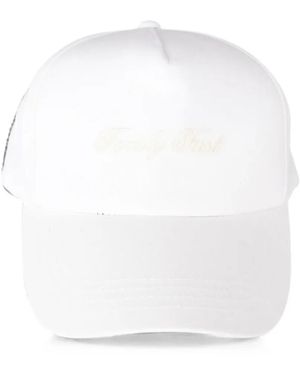 FAMILY FIRST Embroidered-Logo Cotton Baseball Cap - White