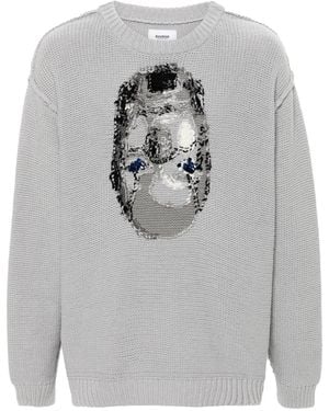 Doublet Inside-Out Jacquard Jumper - Grey