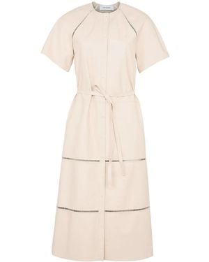 Yves Salomon Leather Dress - Natural