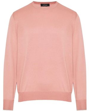 Gran Sasso Crew-Neck Long-Sleeve Sweater - Pink