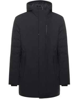 Save The Duck Removable-Hoodie Zip-Up Coat - Blue