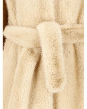 Frankie Shop Ravello Faux-Fur Robe Coat - Natural