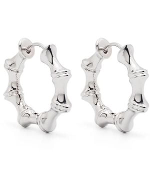 Eddie Borgo Bambu Hoop Earrings - White