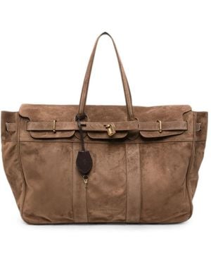 Brunello Cucinelli Suede Tote Bag - Brown