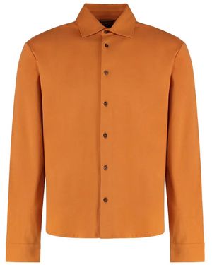 Moorer ボタン シャツ - オレンジ