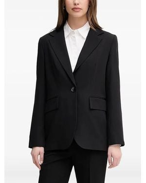 Sisley Single-Button Notched-Lapel Blazer - Black