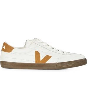 Veja Panenka Logo-Patch Leather Sneakers - White