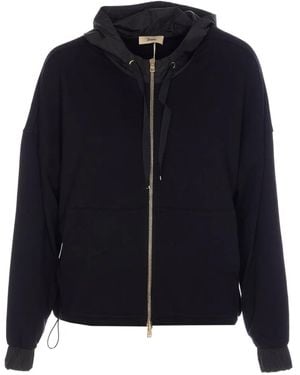 Herno Hoodie Mit Einsätzen - Blau