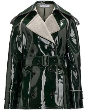 JW Anderson Glossy-Finish Cotton Biker Jacket - Black