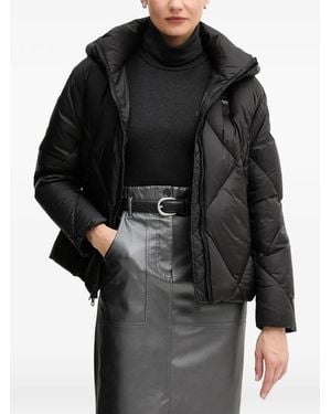 Blauer Hooded Quilted Jacket - Black