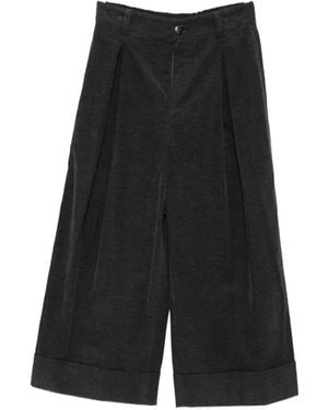 SOH Corduroy-Effect Pants - Black