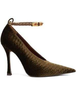 Roberto Cavalli Pointed Strap Court Shoes - Brown