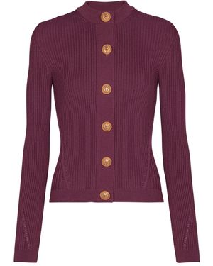 Balmain Cardigan A Coste - Viola