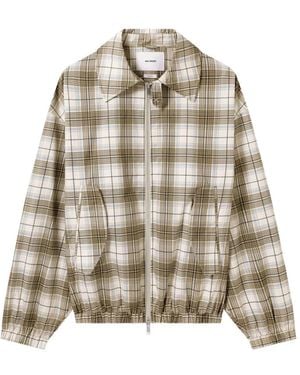 Axel Arigato Terra Check-Pattern Jacket - Natural
