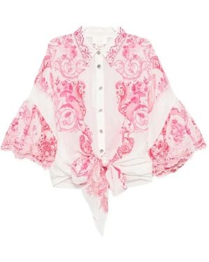 CAMILLA Floral-Print Shirt - Pink