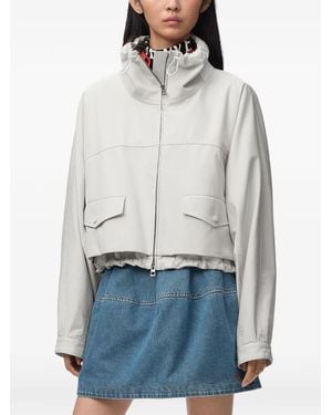 Loewe Jacke Im Layering-Look Mit Kordelzug - Weiß