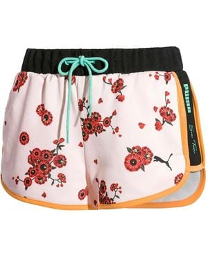 PUMA Floral-Pattern Shorts - Red