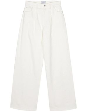 Halfboy Weite Jeans Mit Logo-Patch - Weiß