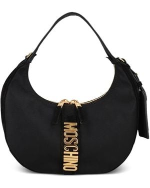 Moschino Logo-Lettering Shoulder Bag - Black