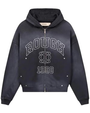 ROUGH Sudadera Con Capucha Y Logo - Azul
