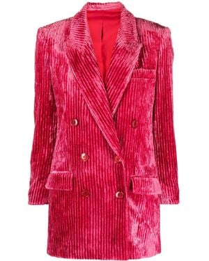 Isabel Marant Dita Double-Breasted Corduroy Blazer - Red