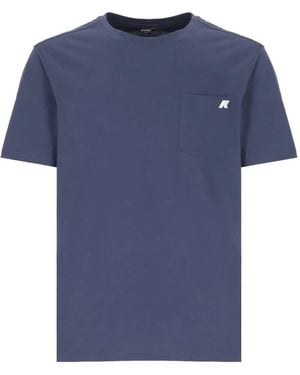 K-Way Pocket Logo T-Shirt - Blue